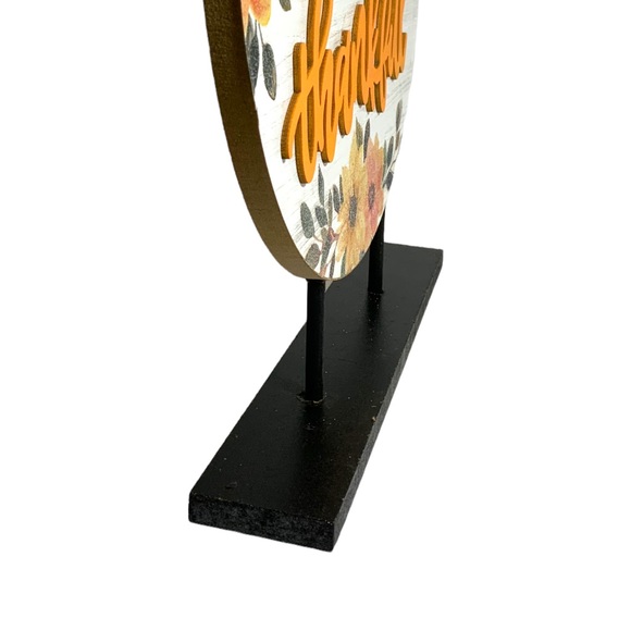 !! Sold !! Autumn Table Decor Pedestal Sign Tis The Season To be Thankful - Picture 8 of 16